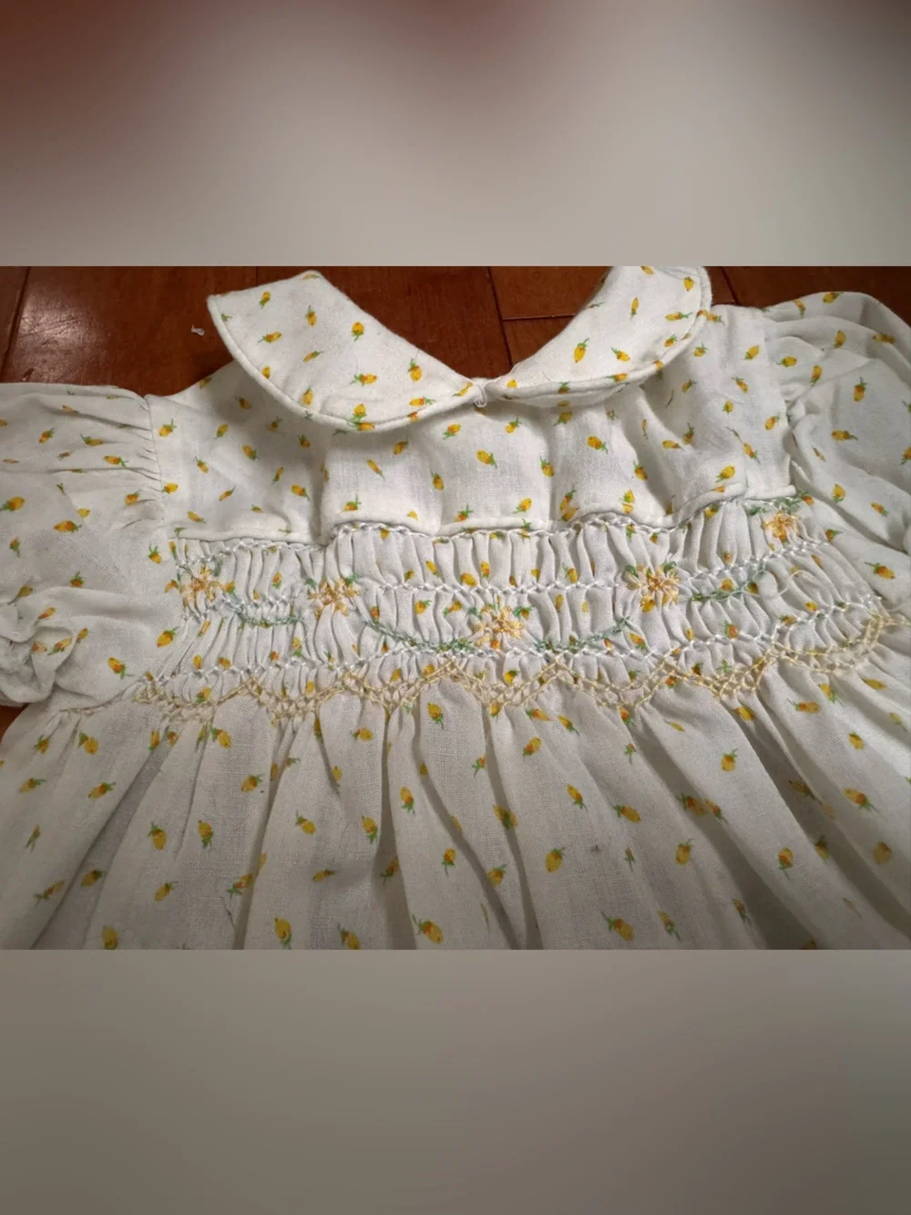 Vintage hand smocked baby dress